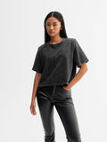 T-Shirt Okaya noir délavé