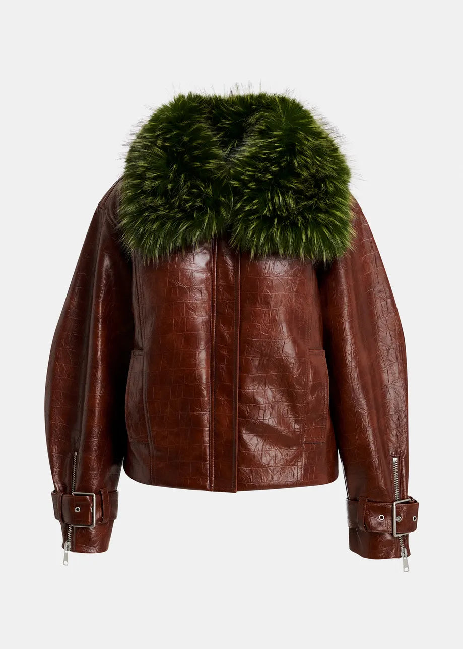 Veste en faux cuir Kabuki