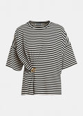 T-Shirt à rayures avec broche
