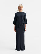 Thess silk tee blue Grey