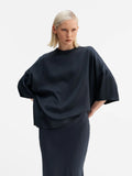 Thess silk tee blue Grey