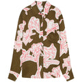 blouse oversize closed femme imprime floral abstrait cupro fluide