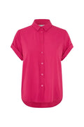 chemise Samsoe Samsoe Majan rose fuchsia manches courtes femme coupe regular