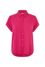 chemise Samsoe Samsoe Majan rose fuchsia manches courtes femme coupe regular