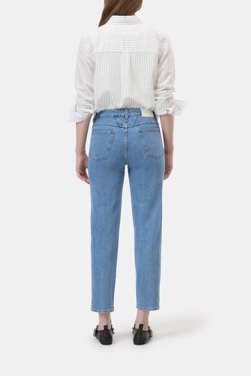 jean closed pedal pusher midblue vue dos coupe relax denim