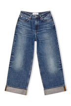 jean Samsoe Samsoe Sashelly denim bleu coupe large taille basse femme