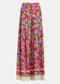 pantalon essentiel antwerp joek soie viscose taille haute jambe large imprimé fleuri multicolore