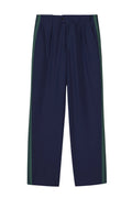 pantalon mawson Closed coupe large taille mi haute bandes laterales bleu femme