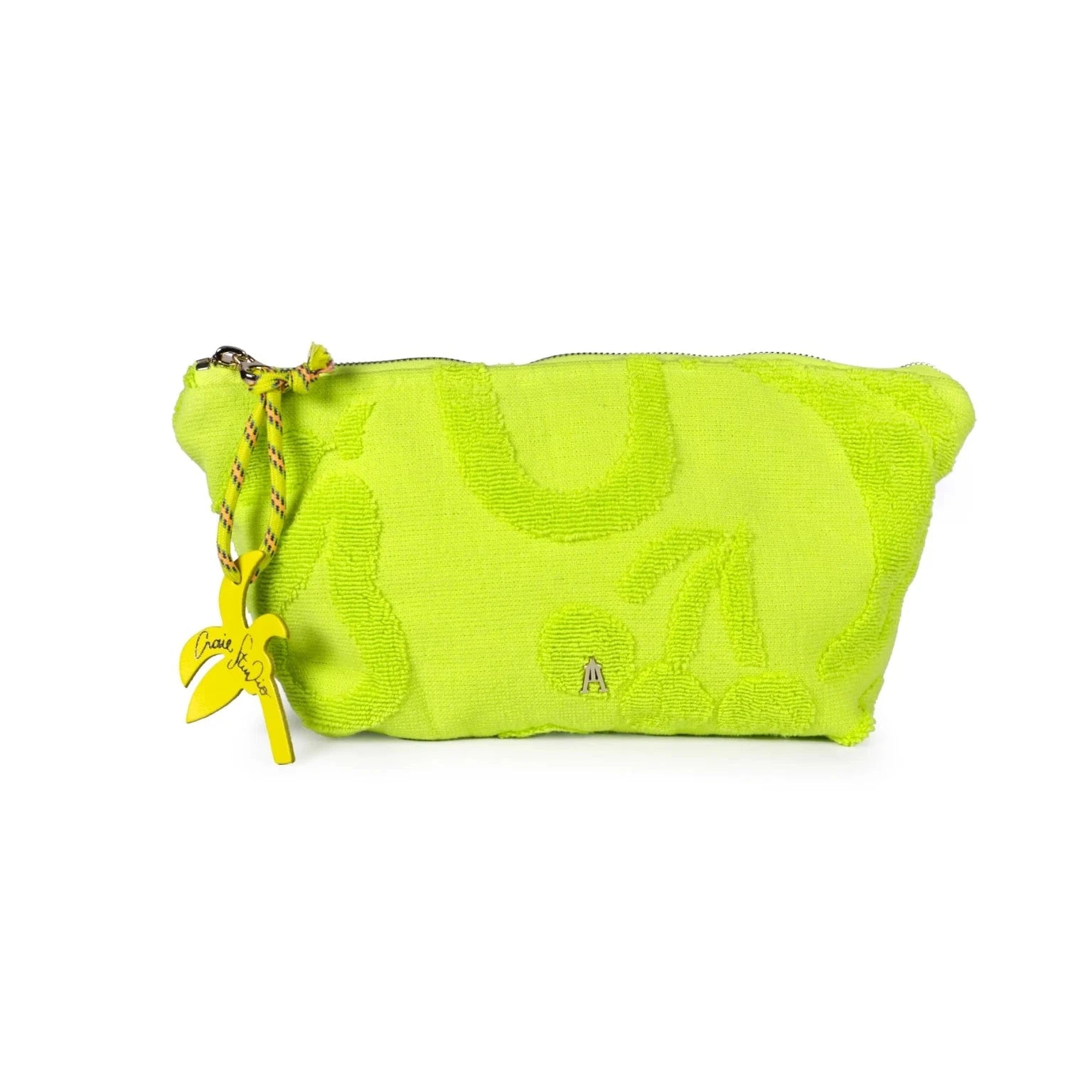 pochette craie studio sable fruits vert zest tissu eponge coton trousse ete