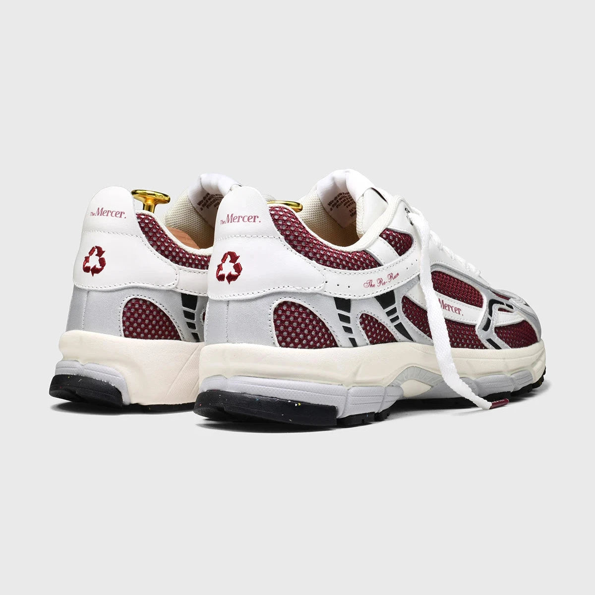 sneakers Mercer Re Run White Silver vue arrière et profil design rétro