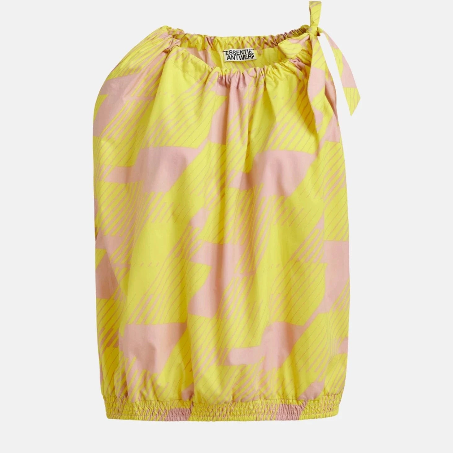 top asymetrique essential antwerp Jaylah rose jaune blouse sans manches coton