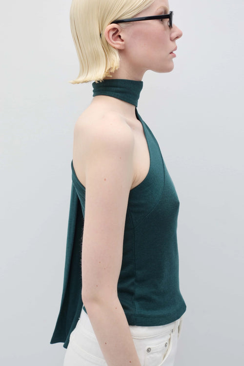 top asymétrique Rita Row Béatrice Ocean vue profil col montant drapé