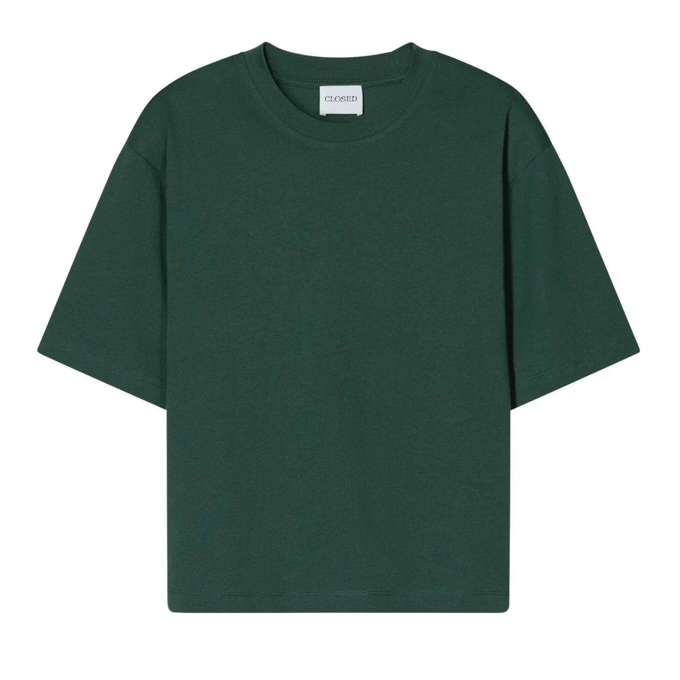 t shirt relaxed closed femme coton vert coupe decontractee jersey premium