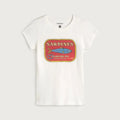 t-shirt Thinking Mu sardines blanc coupe slim coton bio femme imprimé poisson
