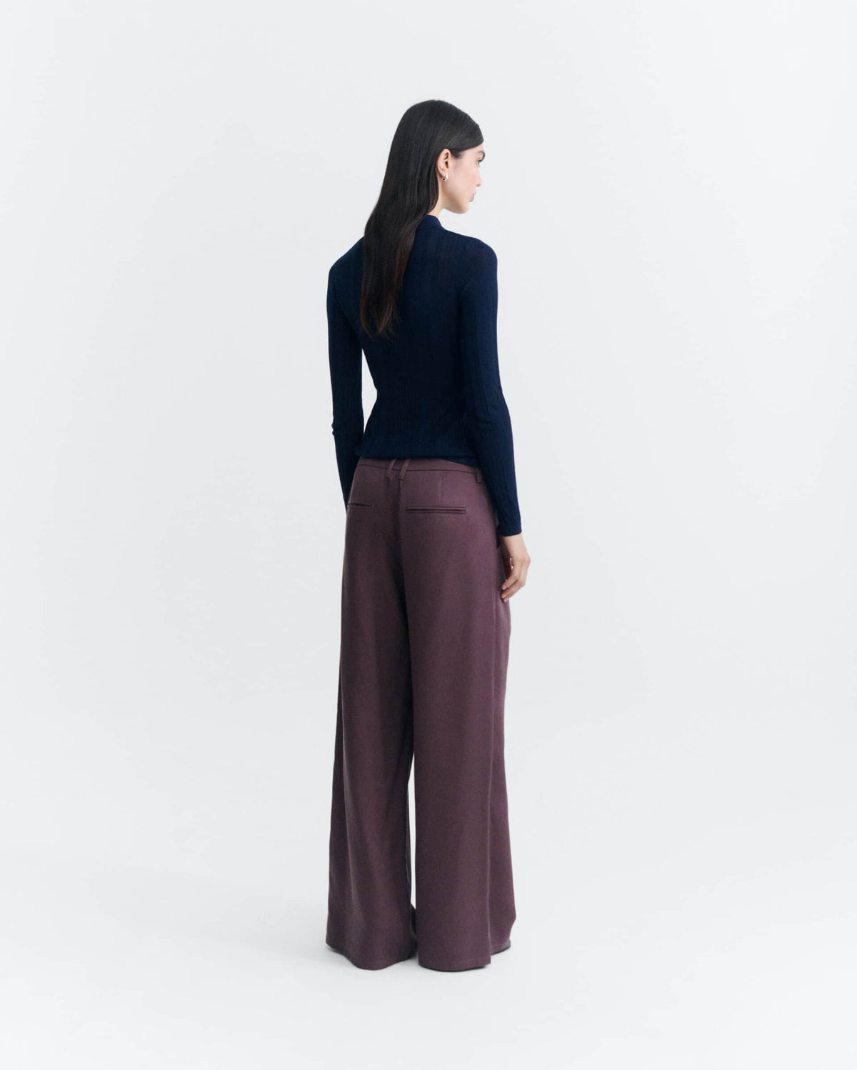 Haut en maille bleu marine